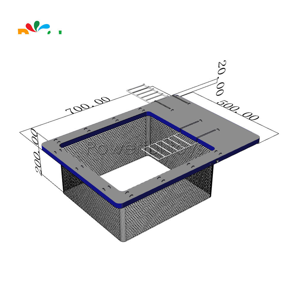 DWF Material Inflatable Ocean Pool For Yacht Inflatable Water Platform Swimming Pool Dock