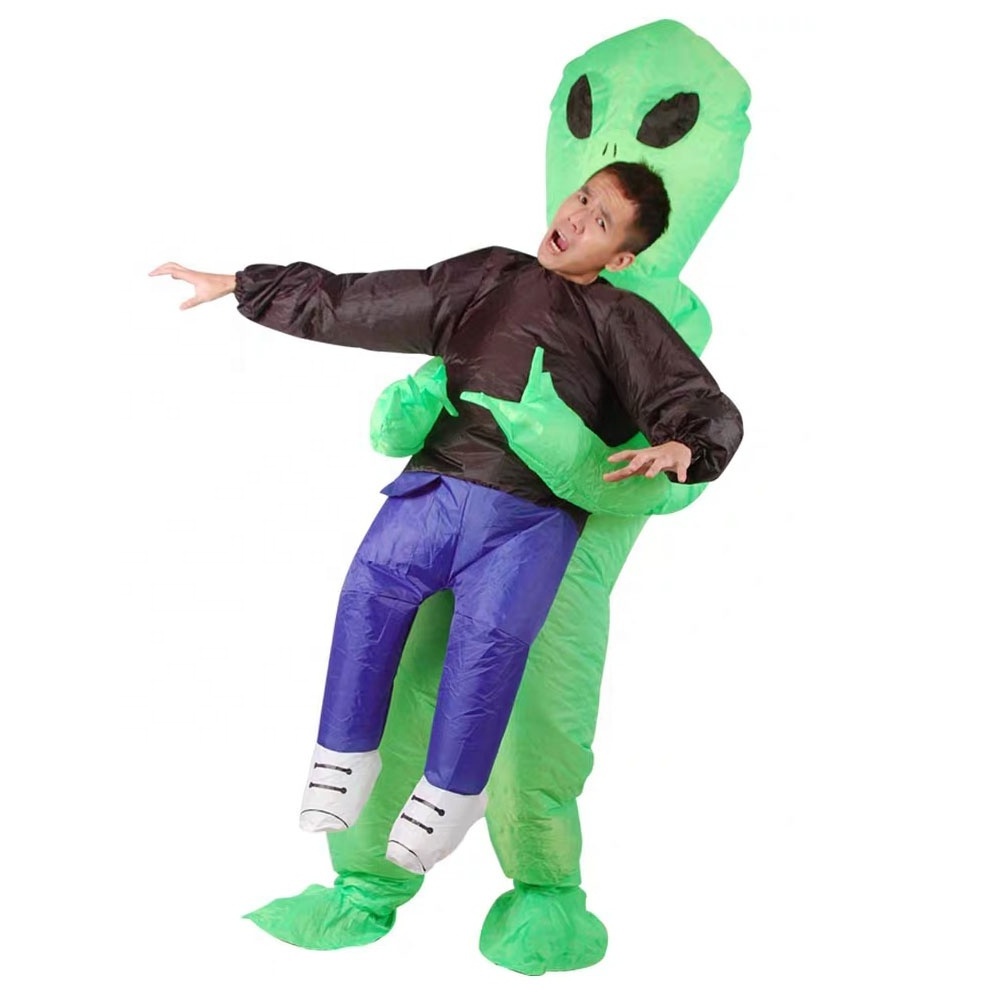 Giant  Inflatable halloween alien Costume green alien dress for party