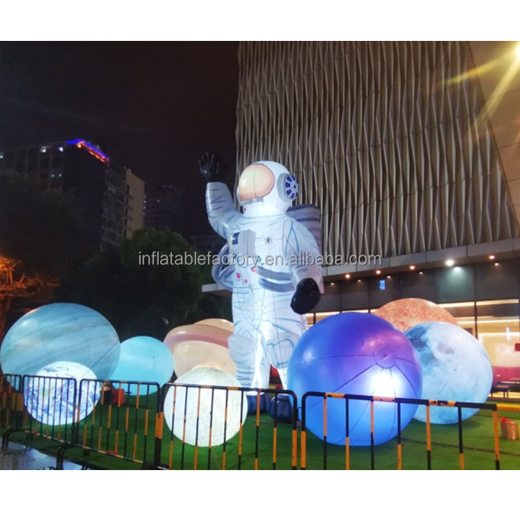 Led light inflatable planet giant inflatable solar system planet balloon ball for advertising decoration