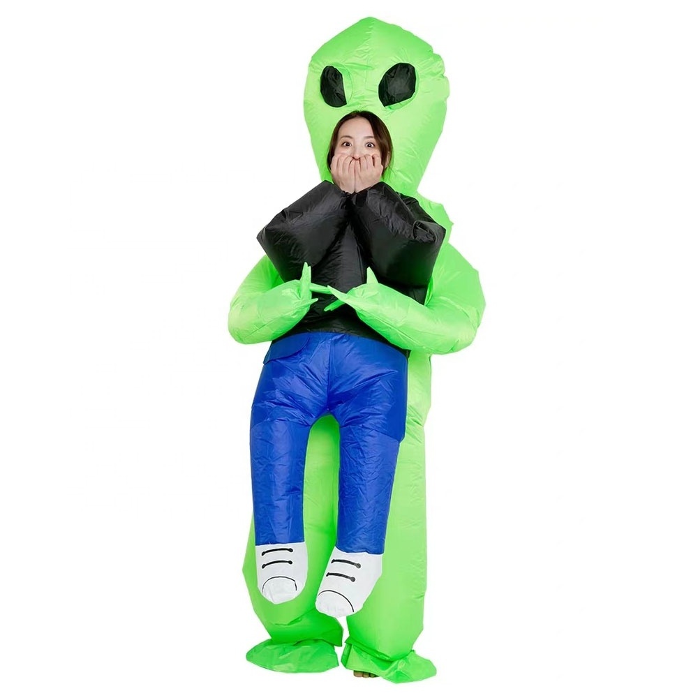 Giant  Inflatable halloween alien Costume green alien dress for party