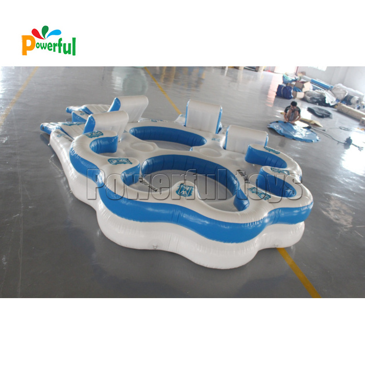 inflatable floating island water tropical tahiti for water play equipment