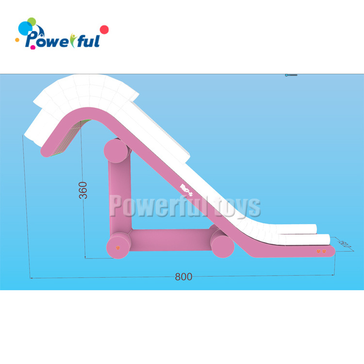 Factory Price Yacht Inflatable Water Slide Yacht Water Floating Slide PVC Inflatable Pontoon Boat Slide