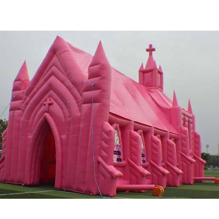 Wedding party inflatable tent pink inflatable church tent