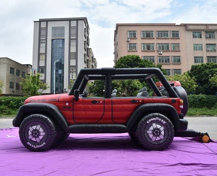 Customized Inflatable Car Shapes Giant Inflatable Jeep Car Model For Advertising