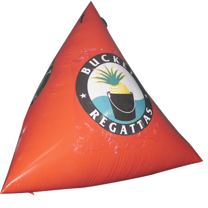 triangle shape swim buoy inflatable buoy advertising water buoy floating buoy