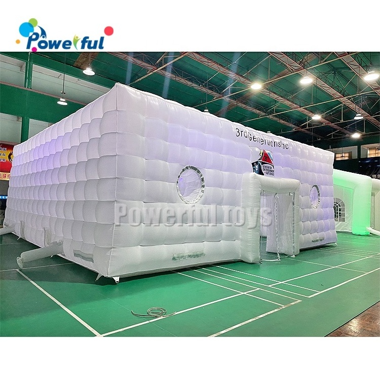 Portable LED disco lighting mobile night club tent Inflatable Cube Party Tent inflatable nightclub