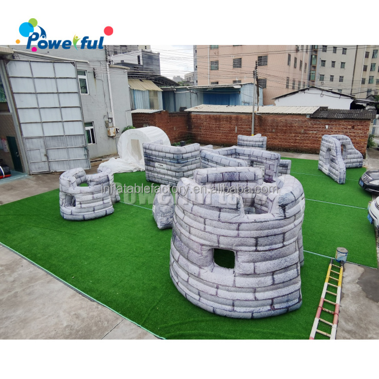 Hot sale sport game air bunker outdoor inflatable paintball bunkers