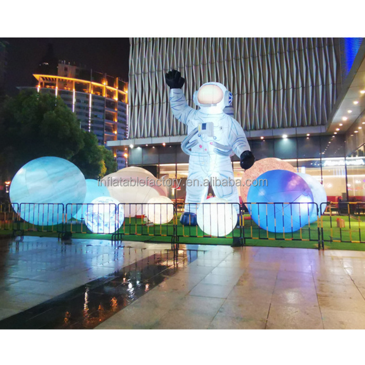 Led light inflatable planet giant inflatable solar system planet balloon ball for advertising decoration