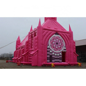 Wedding party inflatable tent pink inflatable church tent