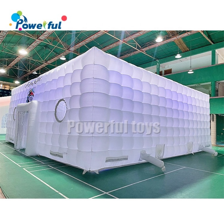 Portable LED disco lighting mobile night club tent Inflatable Cube Party Tent inflatable nightclub