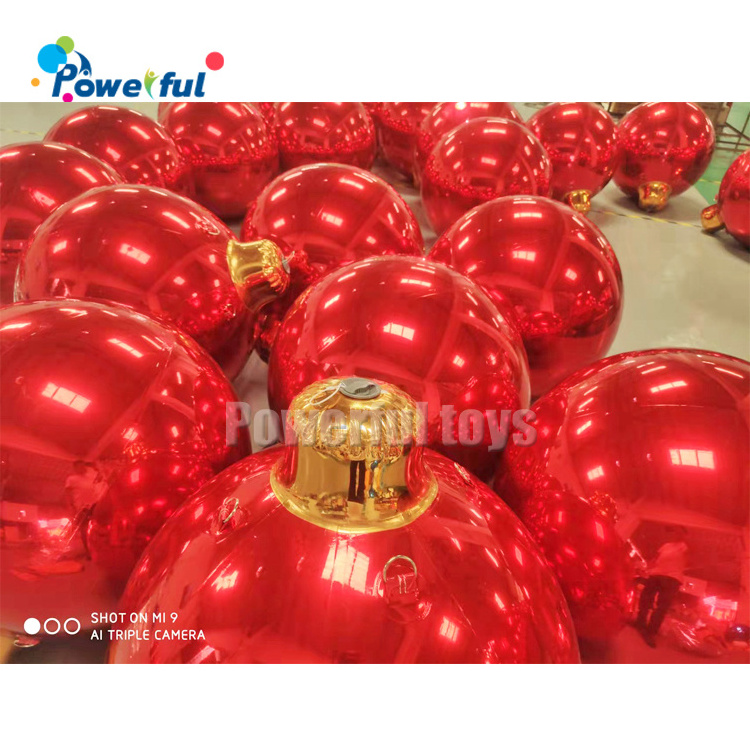 Giant decorative mirror sphere custom large pvc silver christmas  disco balloon inflatable mirror ball