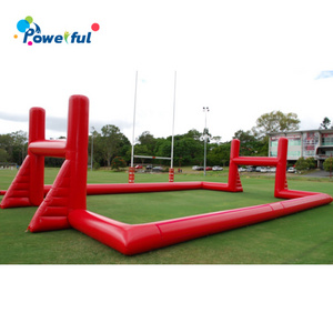 Crazy sport game inflatable football field goals,rugby pitch,inflatable rugby field for sale