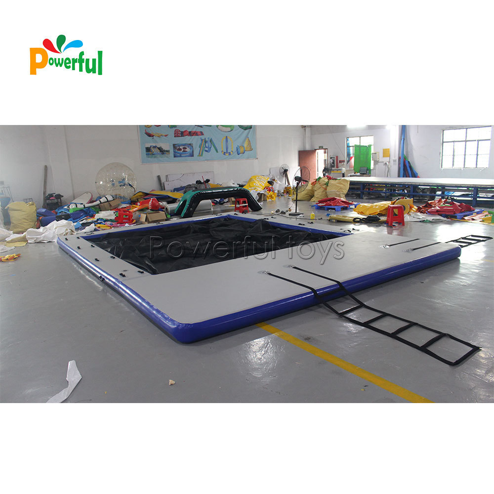 DWF Material Inflatable Ocean Pool For Yacht Inflatable Water Platform Swimming Pool Dock