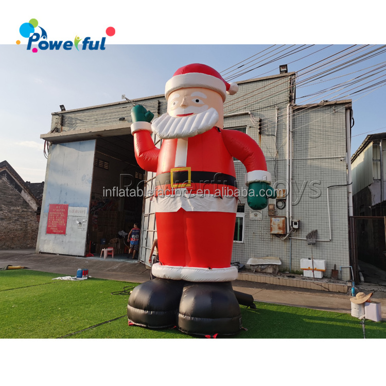 Giant PVC material inflatable Christmas Santa Claus model  for decoration