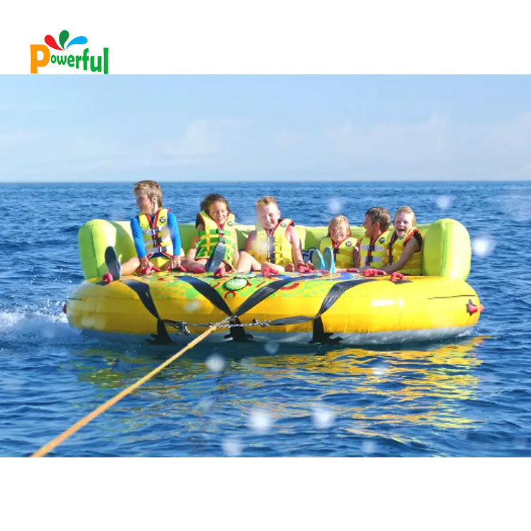 Inflatable 4-6 people Donut Boat Ride Towable Water Boat Fly Tube For Water Sport Games