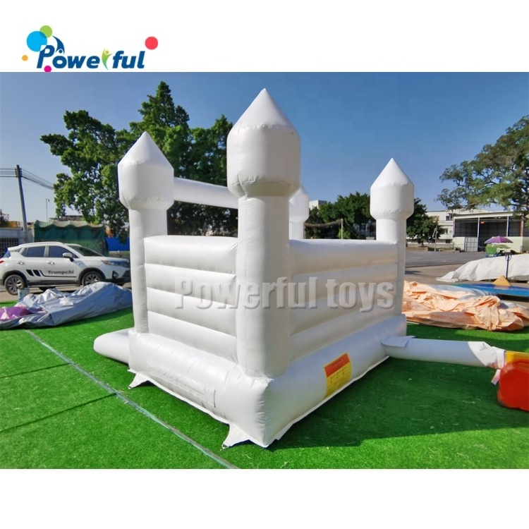 Mini all white inflatable Bounce Castle  Wedding Bouncy House With Ball pit pool