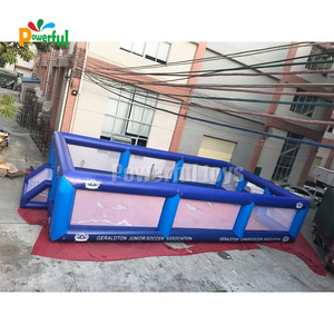 Ready to ship inflatable football field inflatable soccer arena with fence for sale