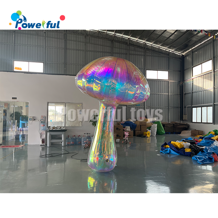 iridescent inflatable mushroom  mirror balls Christmas decorations