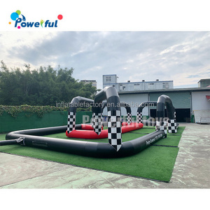 New design customized size go kart inflatable race track, inflatable bumper car race track