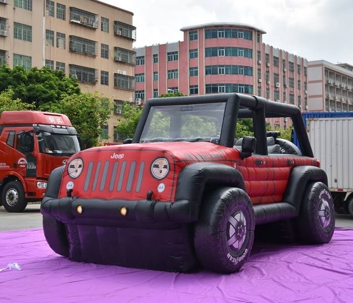 Customized Inflatable Car Shapes Giant Inflatable Jeep Car Model For Advertising