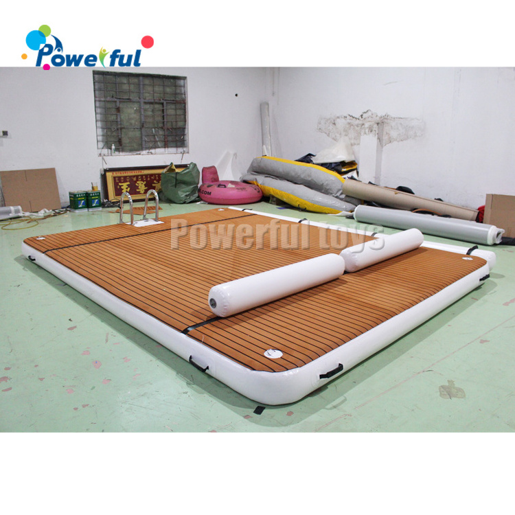 EVA Non-slip Inflatable floating dock water park jet ski dock Connectable Inflatable Water Floating Platform