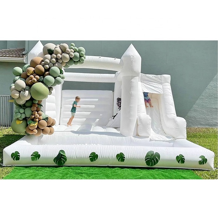 commercial kids party  wedding pink bounce house bouncing bouncy castle with slide in commercial moon jumper ball pit pool