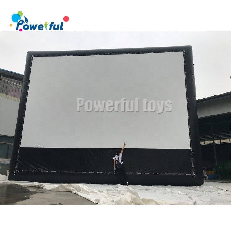 Projector outdoor commercial drive-in parking lot floating inflatable movie screen