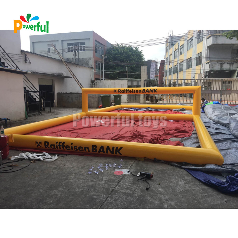 Water park game volleyball swimming pool inflatable giant volleyball court