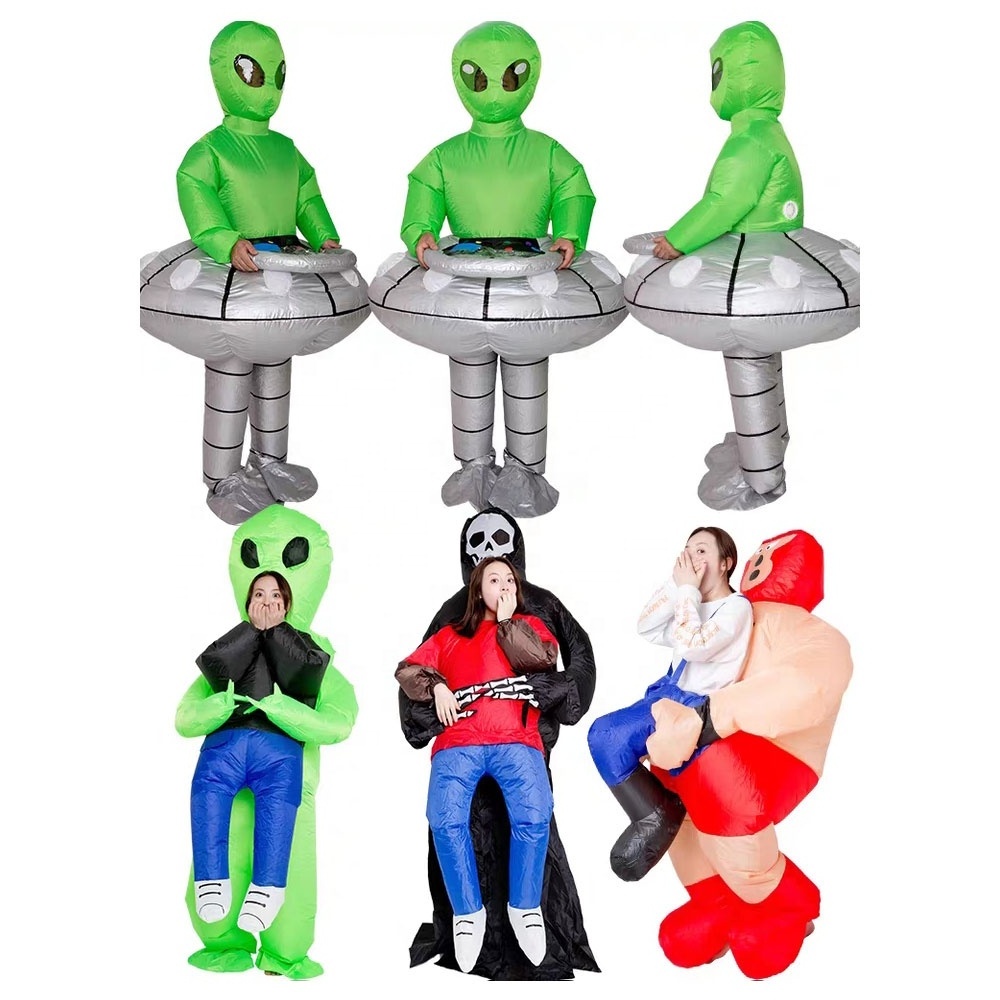 Giant  Inflatable halloween alien Costume green alien dress for party