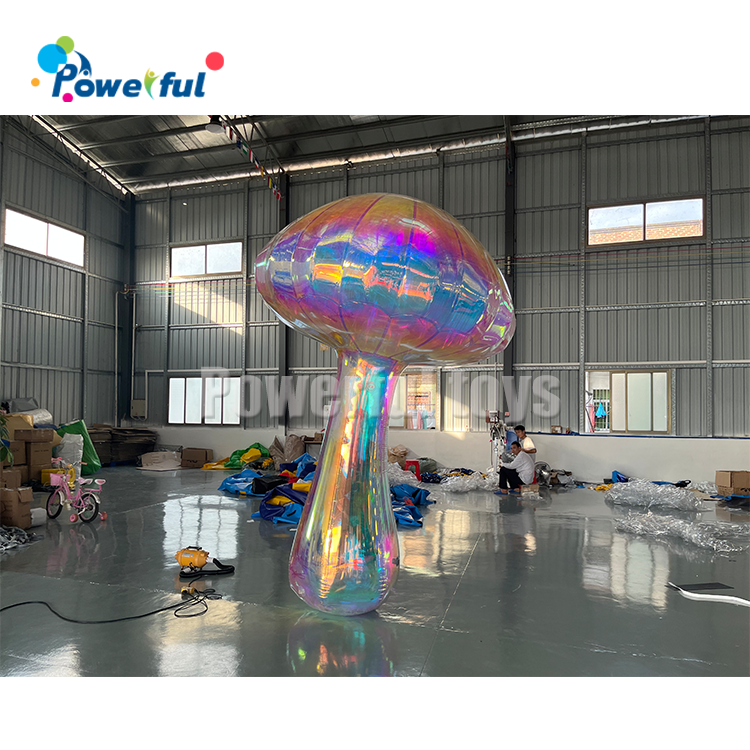 iridescent inflatable mushroom  mirror balls Christmas decorations