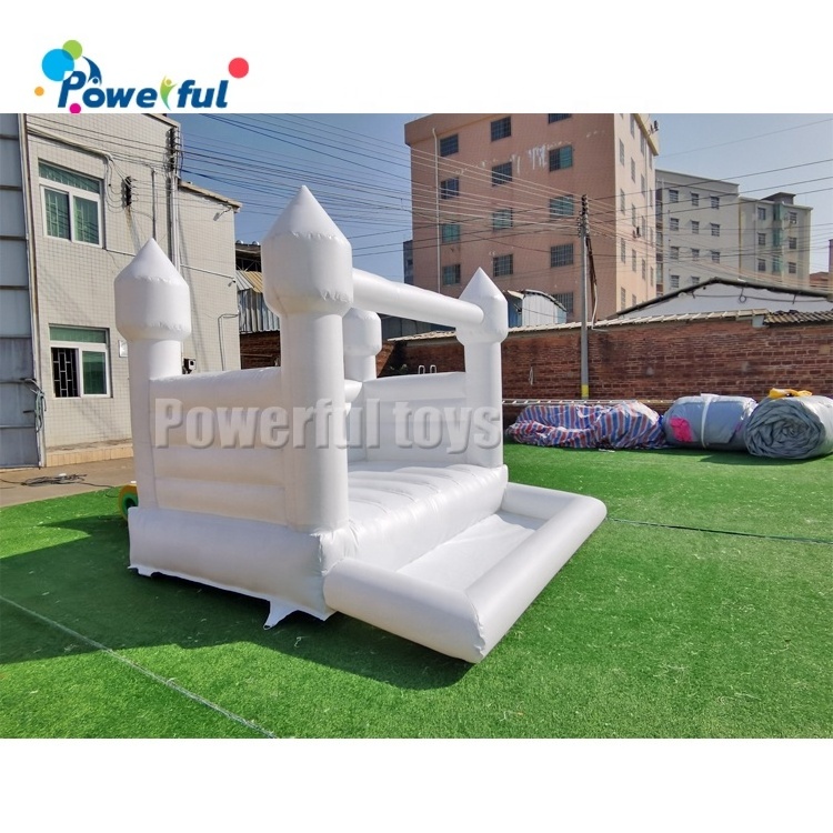 Mini all white inflatable Bounce Castle  Wedding Bouncy House With Ball pit pool