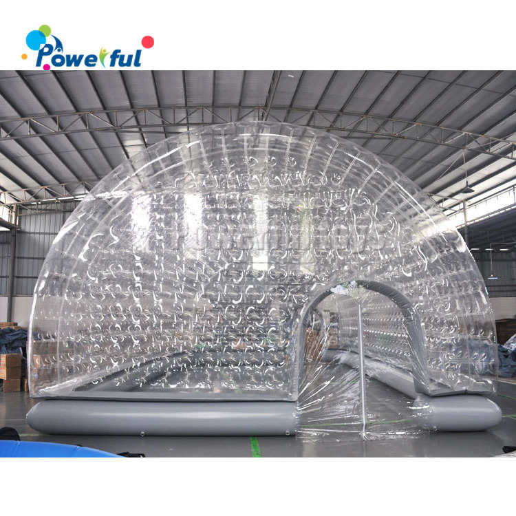 Giant Transparent Inflatable Swimming Pool Tent / PVC Tarpaulin Dome Clear For Aquatics