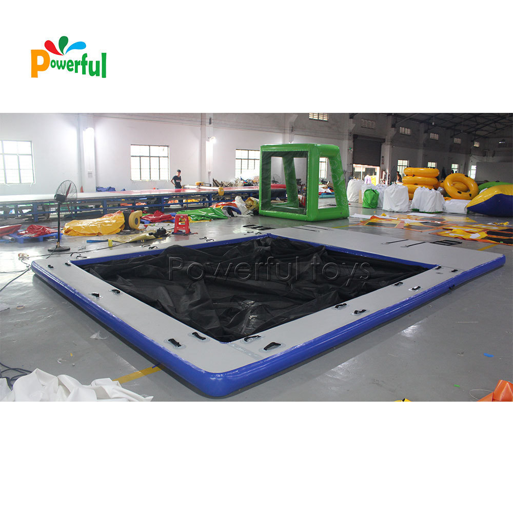 DWF Material Inflatable Ocean Pool For Yacht Inflatable Water Platform Swimming Pool Dock