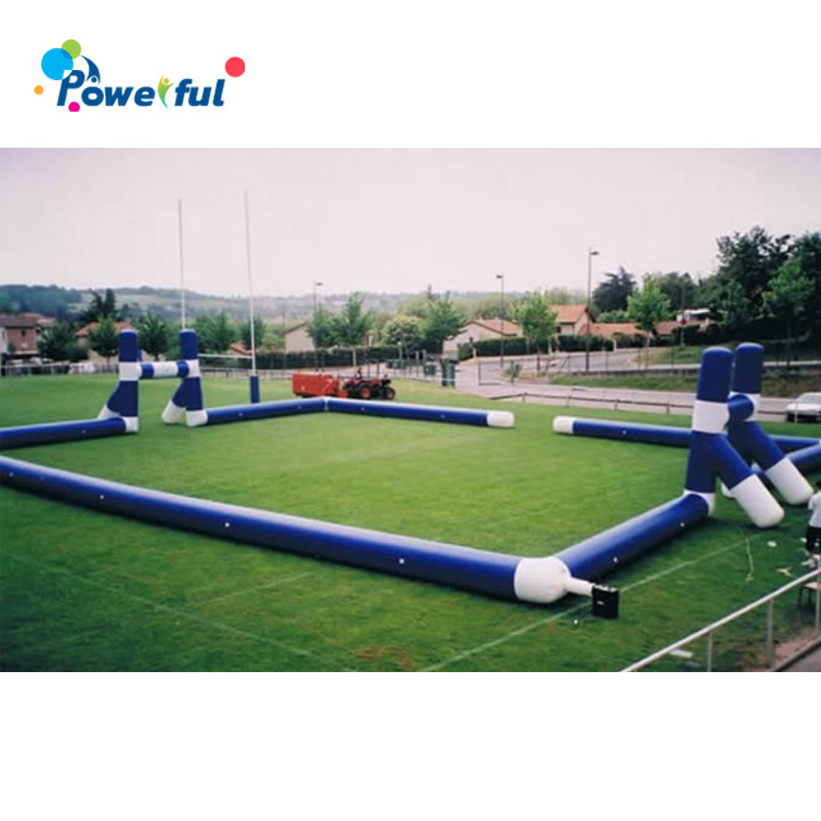 Crazy sport game inflatable football field goals,rugby pitch,inflatable rugby field for sale