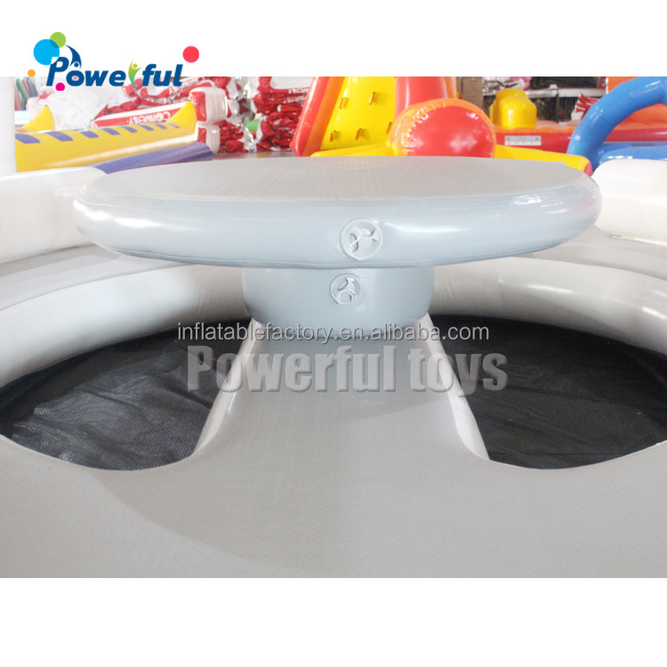 Commercial Inflatable Floating Dock Platform with Tent  Party Bana for Summer Recreation