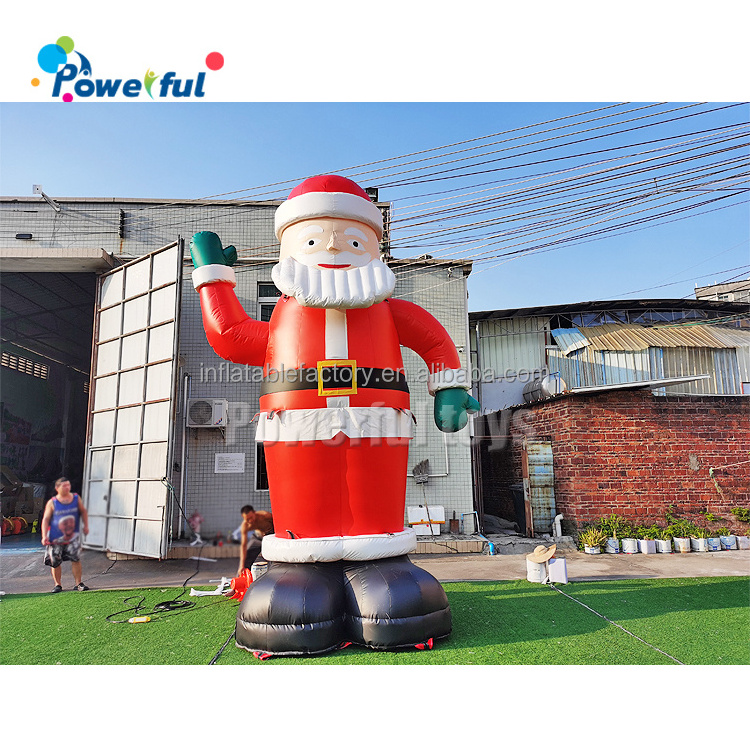 Giant PVC material inflatable Christmas Santa Claus model  for decoration