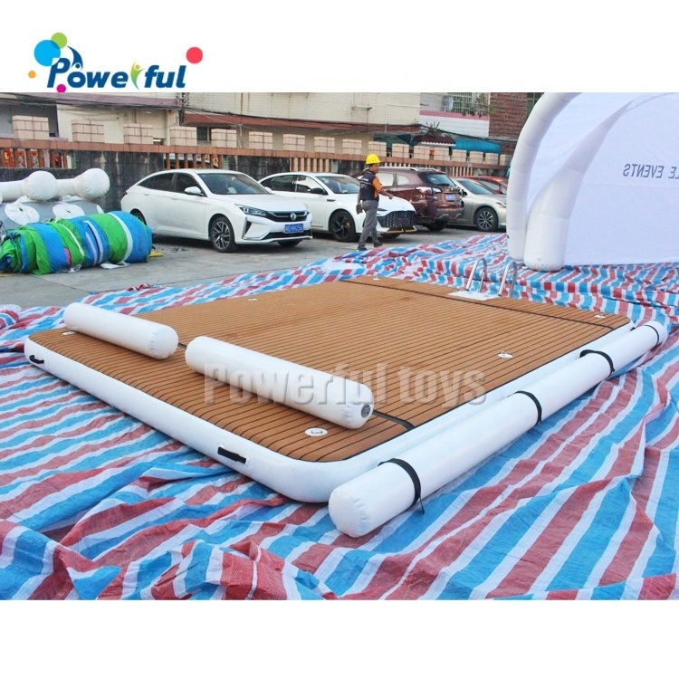 EVA Non-slip Inflatable floating dock water park jet ski dock Connectable Inflatable Water Floating Platform