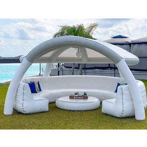 waterpark play equipment inflatable floating sofa island water tropical tahiti