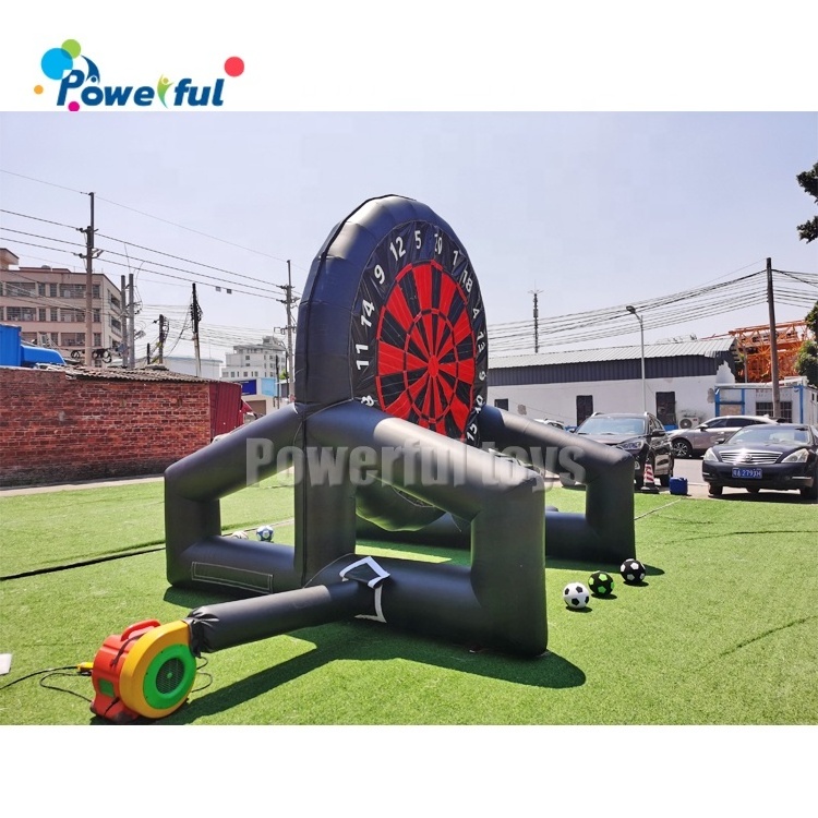 Inflatable Soccer Darts Board Giant Dartboard Football Golf Foot Darts 6pcs Ball Sports Game 10ft/3m