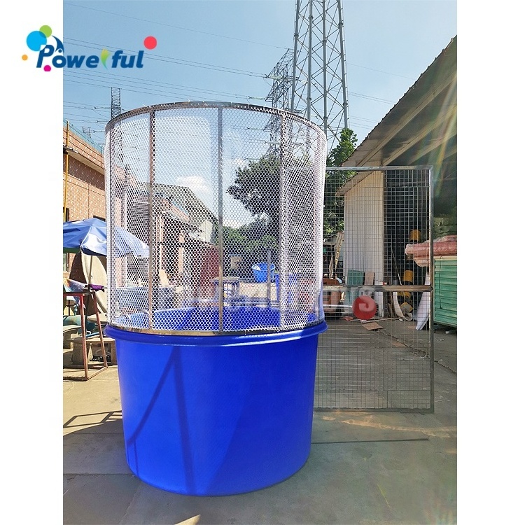 Water park water dunk bucket game cheap inflatable dunk tank for sale