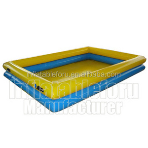 Blue and yellow inflatable deep pool,deep inflatable pool,deep inflatable swimming pool