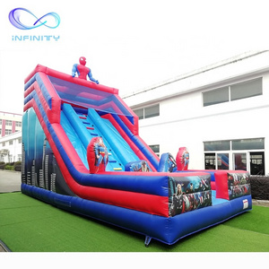 commercial inflatable spider man slide outdoor inflatable jumping castle bouncy slide kids inflatable bouncer with slide