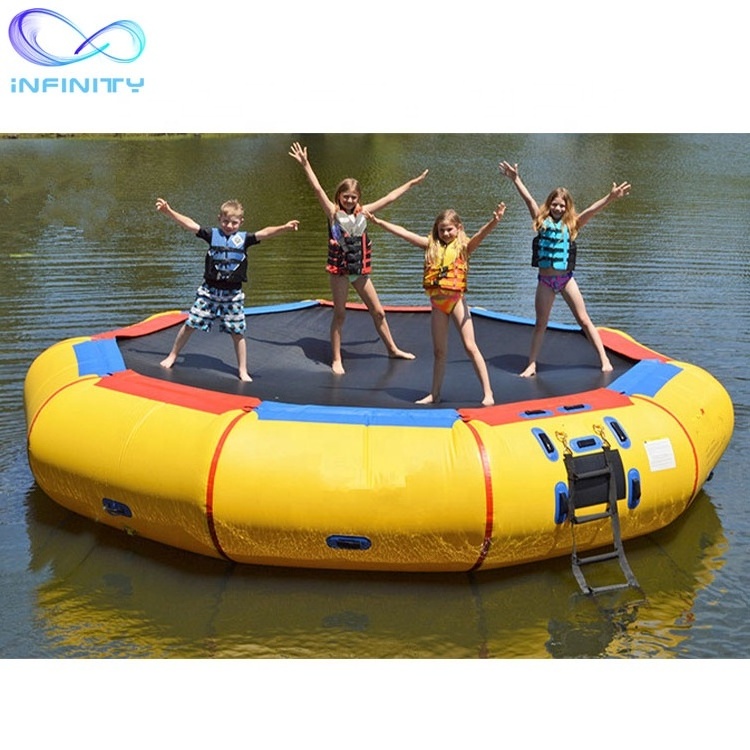 Commercial Inflatable water trampoline inflatable toy inflatable floating water jumping Bed water games sports for adult