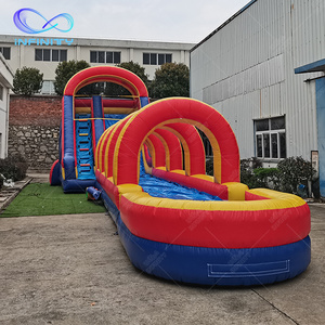 Commercial outdoor inflatable  slip and slide custom design  giant inflatable slide with pool for adult