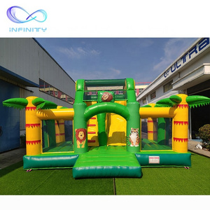 Commercial giant jumping bouncy bird castles slide inflatable castle slide inflatable bouncy castle with slide