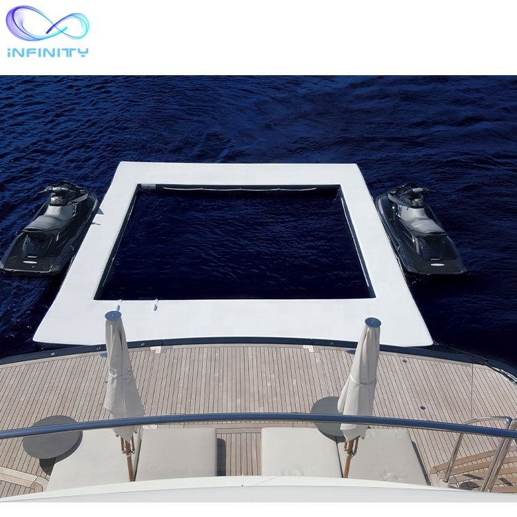 Foldable and Removable Inflatable Yacht Floating Ocean Sea Swimming Pool with Anti Jellyfish Net for yacht boat