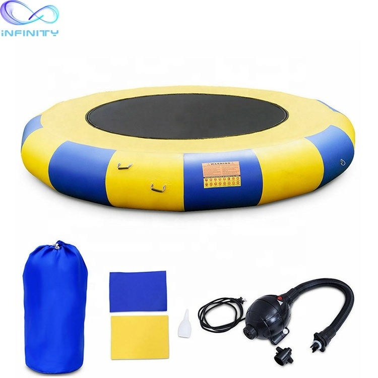 Good quality inflatable sungear water trampoline Inflatable  Bounce Platform Jump Floated Water Trampoline Water Sport