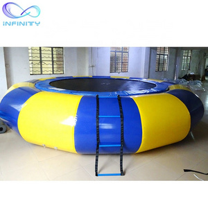 Good quality inflatable sungear water trampoline Inflatable  Bounce Platform Jump Floated Water Trampoline Water Sport