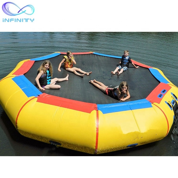 Commercial Inflatable water trampoline inflatable toy inflatable floating water jumping Bed water games sports for adult