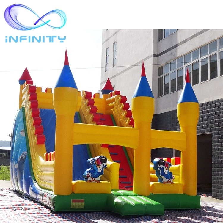 Commercial giant jumping bouncy bird castles slide inflatable castle slide inflatable bouncy castle with slide